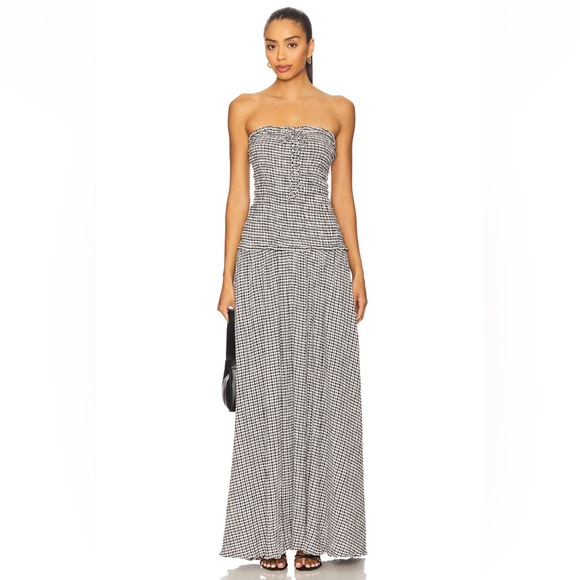 Lovers + Friends Dresses & Skirts - LIKE NEW lovers and friends maxi gingham checkered dress medium